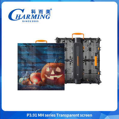 5000nits Alto brilho P3.91 Vidro externo Transparente LED Video Wall Display