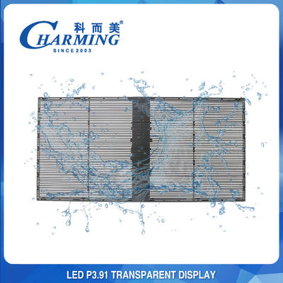 Exibição de parede de LED transparente à prova d'água Anticolisão externa P3.91