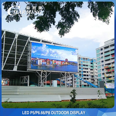 Charmosas telas de parede LED para publicidade ao ar livre 192 x 192 ultrafinas