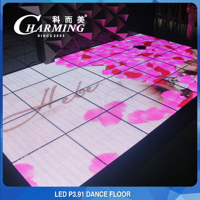 Luzes de piso de discoteca à prova d'água P3.91, painéis de piso iluminados multicena