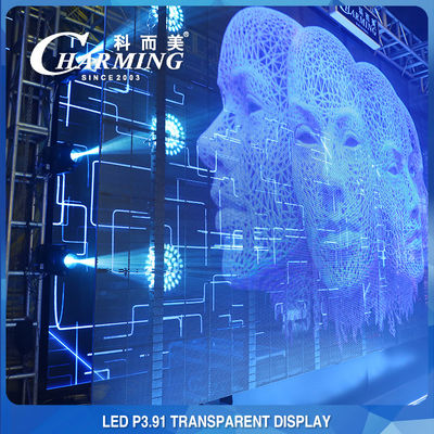 Parede de LED transparente à prova d'água IP65, tela de vidro de vídeo transparente anti-colisão