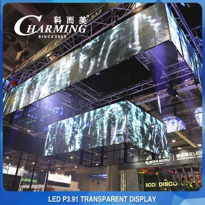 Parede de LED transparente à prova d'água IP65, tela de vidro de vídeo transparente anti-colisão