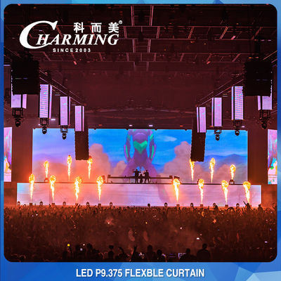 30x90CM IP65 2K HD LED display flexível Pixel Pith P9MM para palco ao ar livre