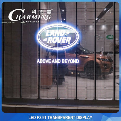 Tela de vidro de parede de vídeo LED transparente 1920-3840 Hz para publicidade