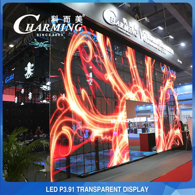 Tela de LED anti-colisão de 230 W transparente, painel de LED transparente SMD2020