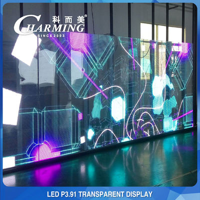 Tela de parede de vídeo LED transparente 230 W ao ar livre IP65 à prova d'água