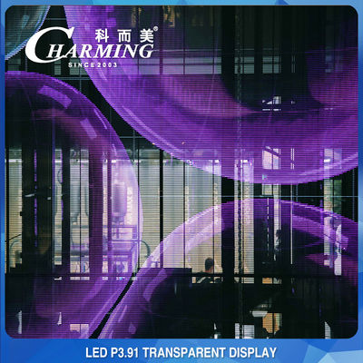 Anúncio de Shopping Mall P3.91 Parede de vídeo LED transparente 4K Interior