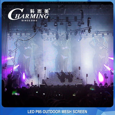 Cortina de tela de LED de palco SMD3535 P85 transparente prática