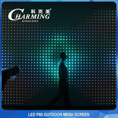 Cortina de tela de LED de palco SMD3535 P85 transparente prática