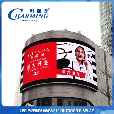P5 tela de publicidade de LED sem costura externa montada em poste 320 x 160 mm