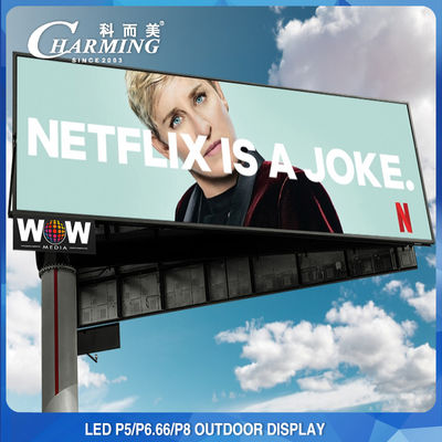 P5 tela de publicidade de LED sem costura externa montada em poste 320 x 160 mm