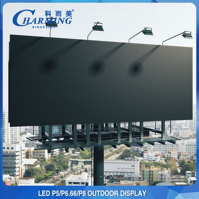 P5 tela de publicidade de LED sem costura externa montada em poste 320 x 160 mm
