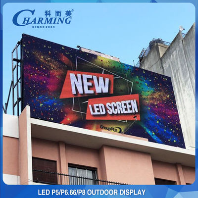 P5 tela de publicidade de LED sem costura externa montada em poste 320 x 160 mm