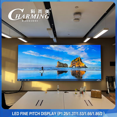 Tela de LED para sala de reunião IP42 para montagem em parede, parede de LED HD de 1,86 mm com densidade de pixels