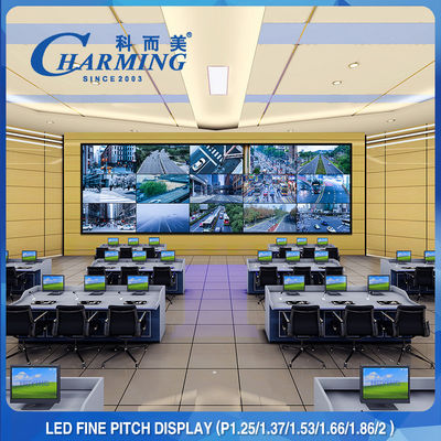 Telão LED interno de passo fino P1.53 P1.86 P2 para shopping