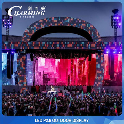 A parede video multifuncional do diodo emissor de luz P2.6 indica o arrendamento exterior para a feira de comércio dos concertos