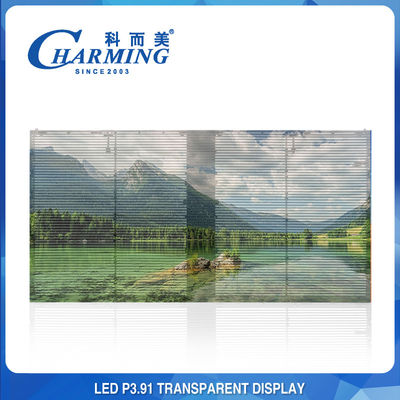 Tela conduzida video transparente exterior da grama do brilho alto da parede do diodo emissor de luz P3.91