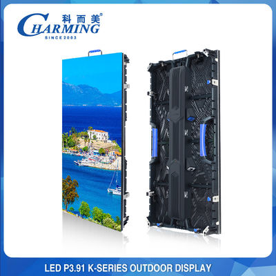 Arrendamento exterior traseiro da parede da tela do diodo emissor de luz do serviço P3.91 para o fundo do concerto