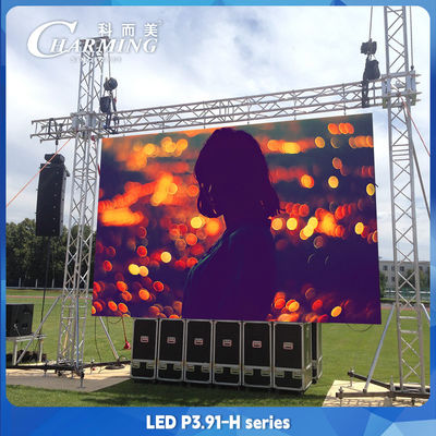 P3.91 Ecrã LED de liga de magnésio de proteção frontal para o fundo do palco