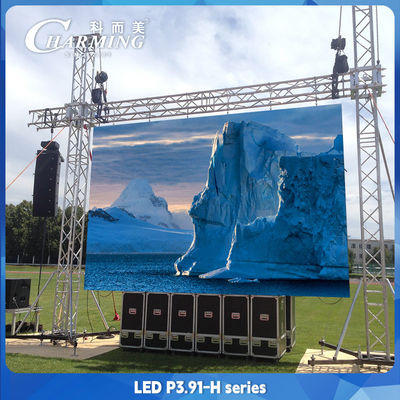 3.91 mm Exterior LED vídeo display de parede Ângulo de visão amplo 4k taxa de atualização