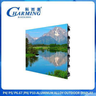 Display LED externo em liga de magnésio à prova de intempéries, com alto brilho de 5500 nits e emenda perfeita para publicidade em outdoors e sinalização de estádios