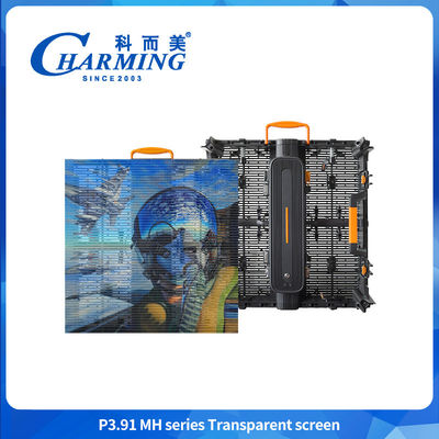 Métodos de instalação múltiplos Cor RGB P3.91MH Série SMD1921 Ecrã transparente com bloqueio rápido