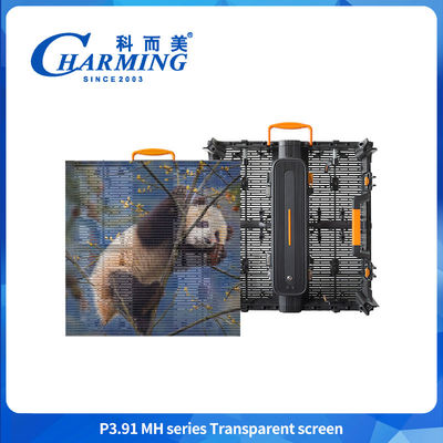 Ecrã filme transparente parede de vidro para publicidade vídeo painel de janela flexível 3D digital P3.91 LED interior