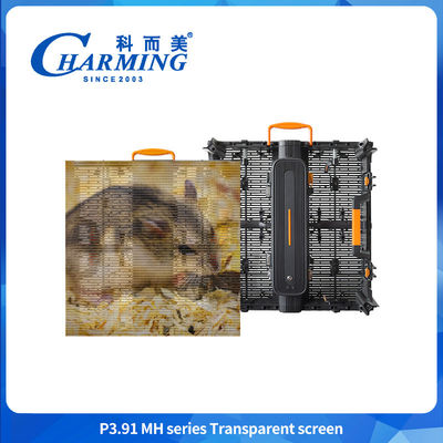 Shopping Mall 3.91mm Hd Screen Transparente LED impermeável Parede de vídeo para publicidade