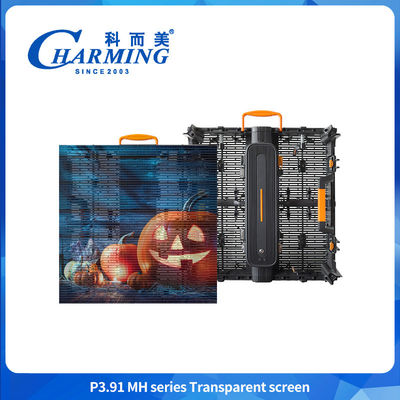 5000nits Alto brilho P3.91 Vidro externo Parede de vídeo LED transparente