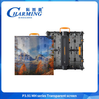 Ecrã de exibição LED SMD fixo ao ar livre Vidro transparente LED parede de vídeo 4K