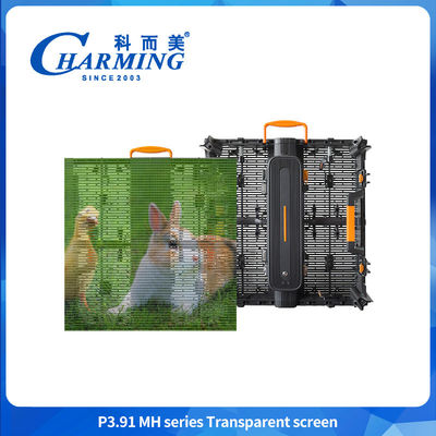 Preço de fábrica Display de publicidade auto-aderente Ultra-fina LED P3.91 Anti-colisão Transparente LED vídeo display de parede