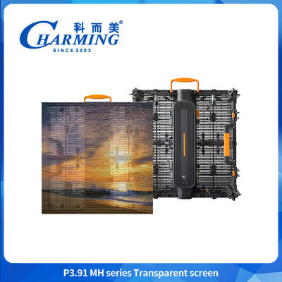 3.91mm Para aluguer exterior tela transparente impermeável 4K alta taxa de atualização led vídeo parede