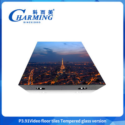 Personalização P3.91 Display de painel de vídeo SMD1921 Vidro interno e externo + Cobertura de Gob + Quadro de Ferro Sinais LED Piso de dança para aluguel