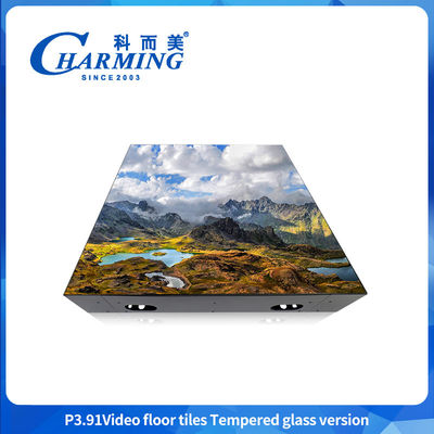 Vidro + Cob Cover + Estrutura de Ferro Pode suportar 500kg/m2 External Video Floor Tile Wall Panel Rental Dance Floor LED Display