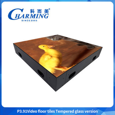P3.91 Painel de piso LED Pavimento de palco LED Pavimento discoteca com lata de vidro duro à prova d'água