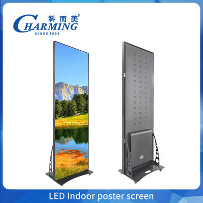 Ecrã de visualização de cartazes LED 4K móvel P1.86, P2 Publicidade LED vídeo display de parede