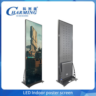Ecrã de visualização de cartazes LED 4K móvel P1.86, P2 Publicidade LED vídeo display de parede