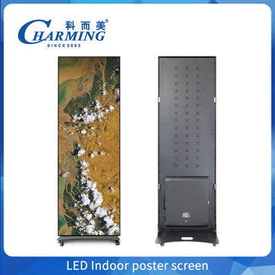 Ecrã de visualização de cartazes LED 4K móvel P1.86, P2 Publicidade LED vídeo display de parede