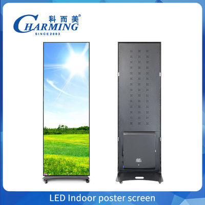 Full color led 640X1920mm P2 P1.86 P2.5 P3 Piso LED Standing Poster Wifi Usb Espelho Móvel Poster Display Panels
