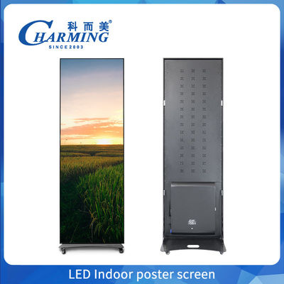 Full color led 640X1920mm P2 P1.86 P2.5 P3 Piso LED Standing Poster Wifi Usb Espelho Móvel Poster Display Panels