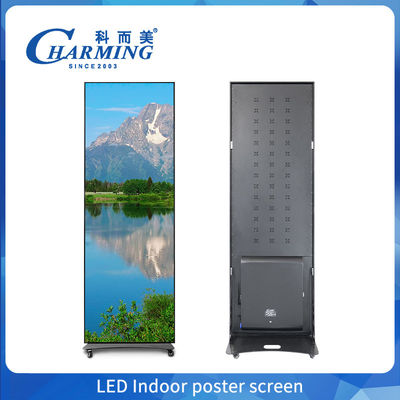 Full color led 640X1920mm P2 P1.86 P2.5 P3 Piso LED Standing Poster Wifi Usb Espelho Móvel Poster Display Panels