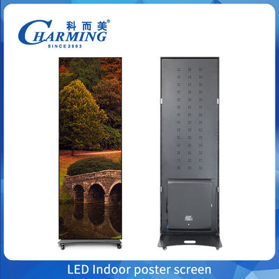 Venda Quente Publicidade LED Poster Screen Com Rodagens Piso em pé