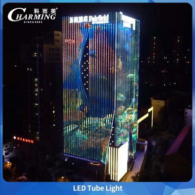 Luz de tubo de liga de alumínio cinza do fabricante original Charmingled com controle DMX e IP66 para edifícios externos e locais de ponte