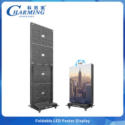Display LED dobrável de poupança de espaço P1.86 P2 P2.5 25% Menos Display de volume de embalagem para o estágio de aluguel