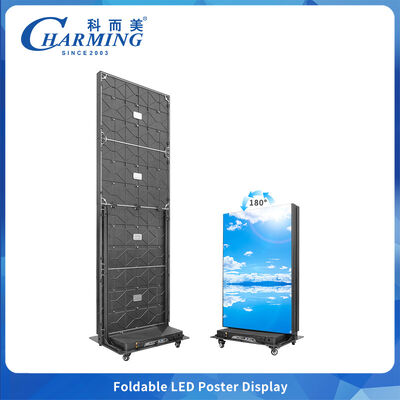 Tela de pôster LED SMD2020 P2.5 Dobrável Interna Ângulo 180° Fabricante Original