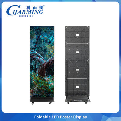 Full Color Indoor Pantalla LED Digital Signage P1.86 P2 P2.22 P2.5 Floor Standing Foldable Led Poster Display
