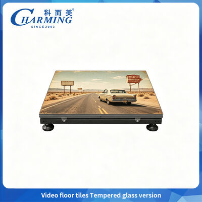 P2.6 can Adjustable height Dance Floor LED Tempered Glass Cover with CE Certification