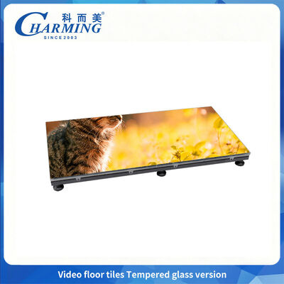 P3.91 Painel de piso de dança LED com superfície de vidro duro impermeável suportando 500 kg por metro quadrado Ideal para eventos de show de carros e apresentações de palco