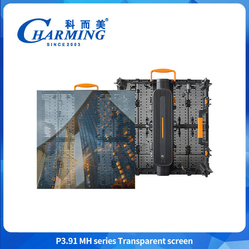 Shopping Mall de alta luminosidade 3.91-7.8mm Hd Commercial Transparente Display LED à prova d'água Parede de vídeo para publicidade
