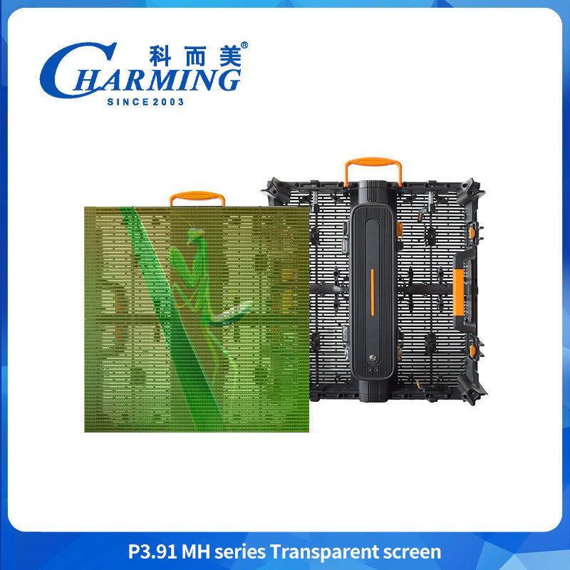 Shopping Mall 3.91mm Hd Screen Transparente LED impermeável Parede de vídeo para publicidade